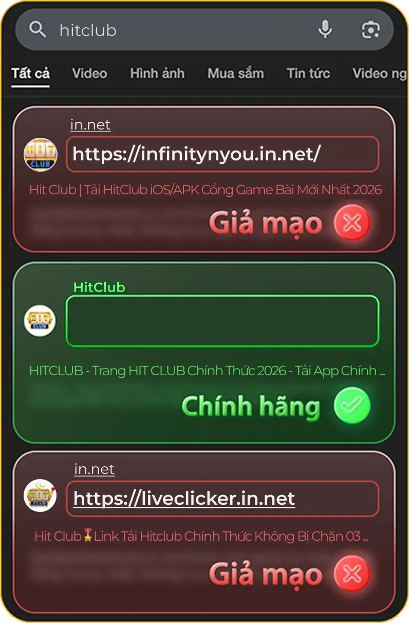 Đề phòng trang web giả mạo hitclub